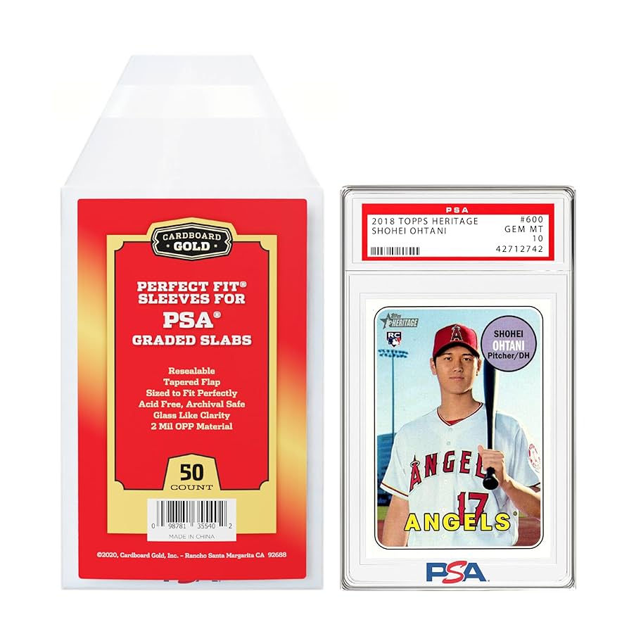 Amazon.com: Cardboard Gold PSA Graded Card Sleeves – 50